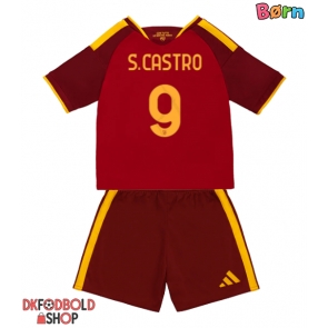 AS Roma Santiago Castro #9 Hjemmebanesæt Børn 2026-27 Kort ærmer (+ korte bukser)